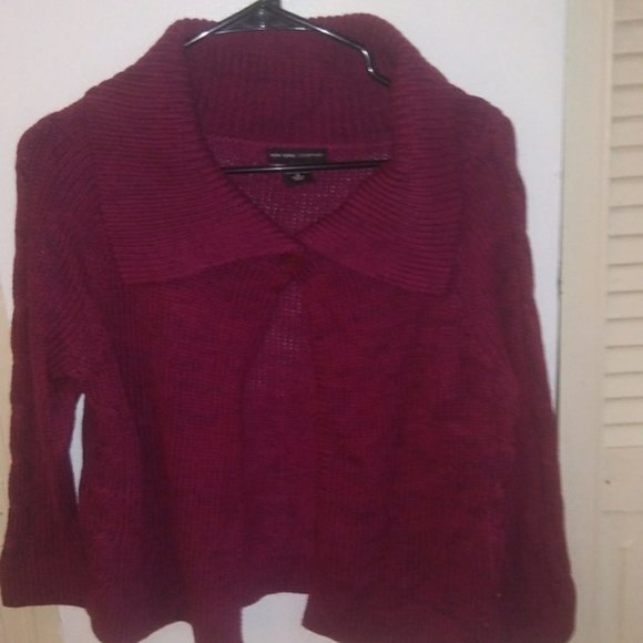 New York & Company Burgundy Cardigan Sz S - Picture 1 of 6